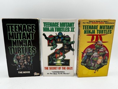 Teenage Mutant Ninja Turtles VHS Lot 1 2 3 TMNT Movie Secret Ooze III