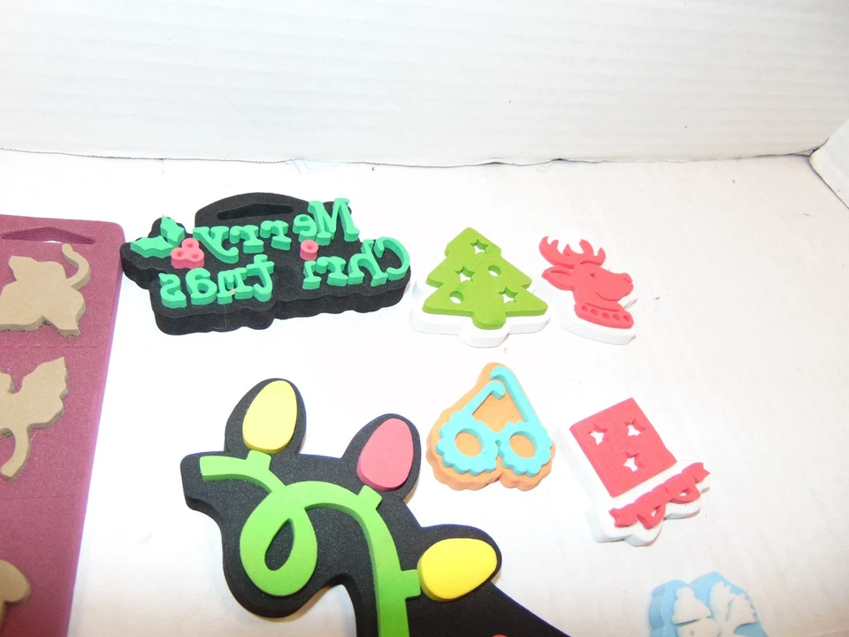 Lote de 9 selos robustos de espuma artesanato de Natal outono - Imagem 4 de 4