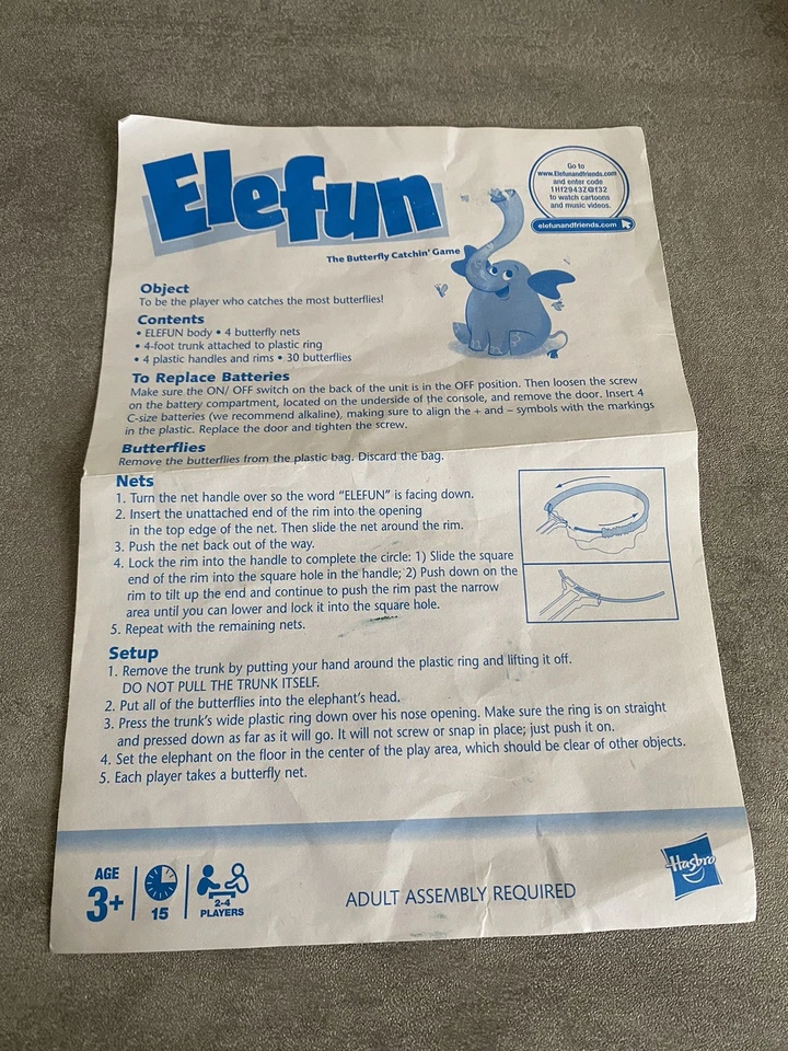 Elefun Butterfly Catching Game 2011 Hasbro Working 100% Complete Tested - Image 2 of 4