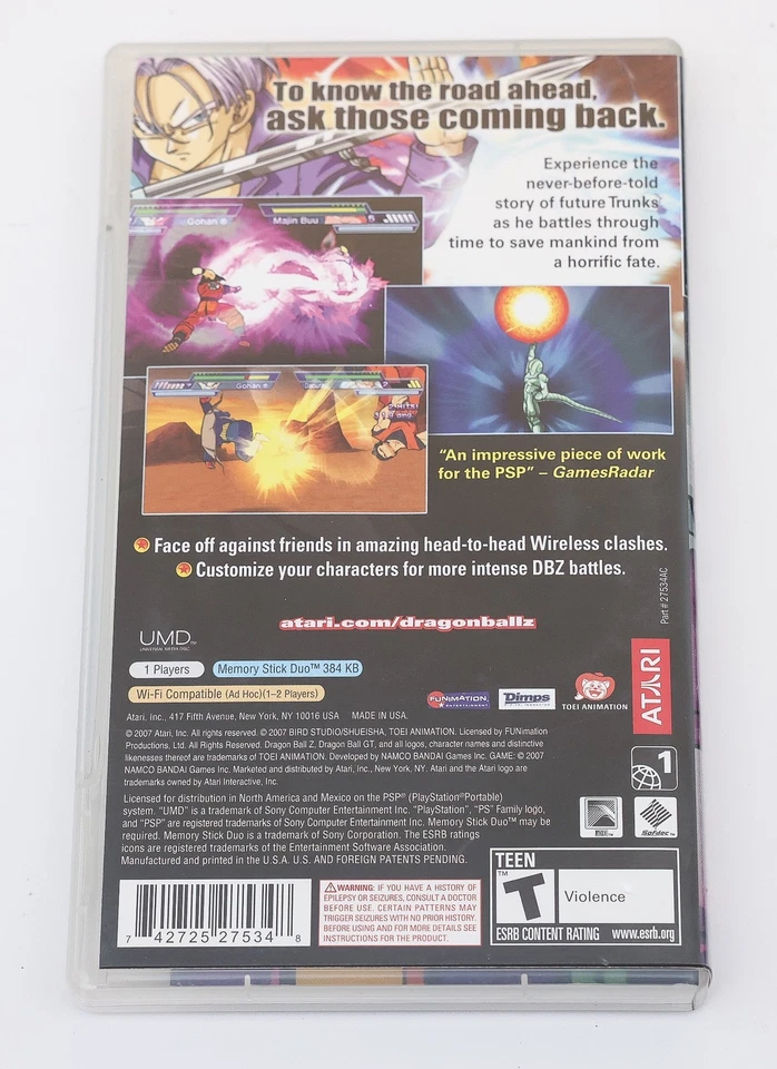 Dragon Ball Z DBZ Shin Budokai Another Road - PlayStation Portable PSP - Used - Image 2 of 4