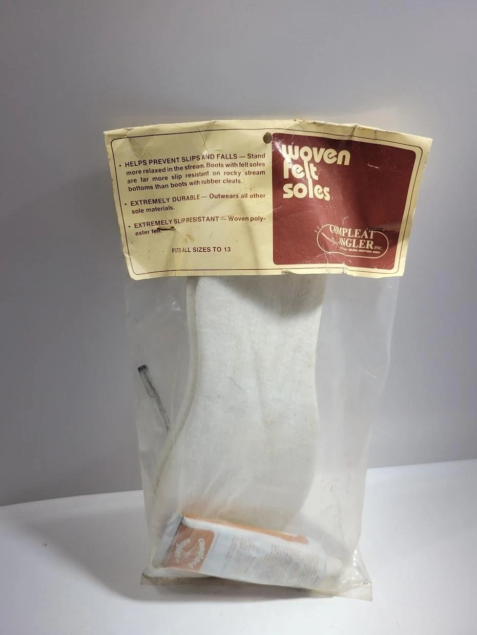 Compleat Angler Woven Felt Soles Boot Wader Kit White Slip Resistant Flyfishing