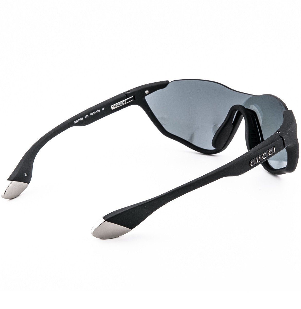 GUCCI GG2018S Black Mask Wrap 2018 Unisex Silver Mirrored Sunglass