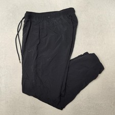 Nike Jogger Pants Mens Medium Black Woven Tap...