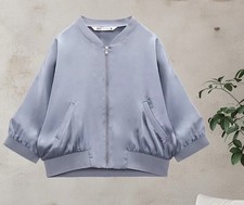NWT ZARA SATIN EFFECT CROP BOMBER