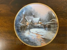 Bradford Exchange Thomas Kinkade A Christmas Welcome Plate