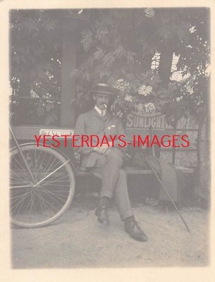 Royal H.R.H. Unbekanntes männliches Fahrrad sitzend rauchend Taynuilt um 1908 Foto