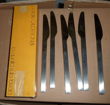 CALDERONI - coltelli in acciaio da Tavola lotto 6 pz - MOD. ROSSELLA con scatola