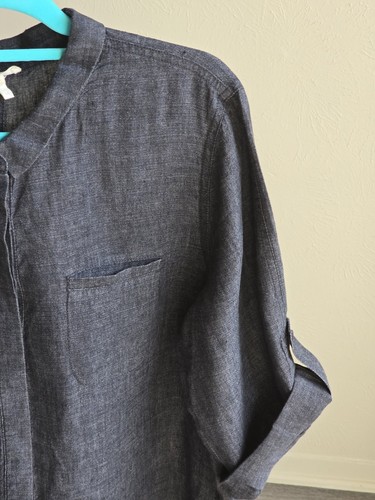Eileen Fisher Women's Dark Gray 100% Organic Linen Sheath Dress. Sz L - Bild 9 von 11