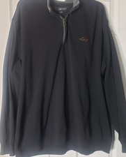 Greg Norman Pullover Mens Golf Quarter Zip Grey With Rainbow Shark Logo