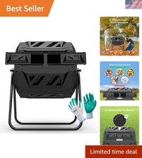 Compost Tumbler Bin Composter Dual Chamber 43...
