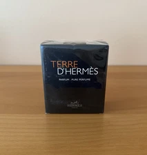 Hermes Terre d'Hermes Parfum Set 75 ml/2.5 fl oz & 12.5 ml/0.42 fl oz NIB Sealed