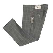 Michael Kors Pants Men's 33"x30" Suit Modern Fit Wool Blend Lt Grey/Blue Ck NEW