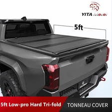 5FT Low Pro Hard Tri-fold Tonneau Cover For 2024-2026 Toyota Tacoma Truck Bed