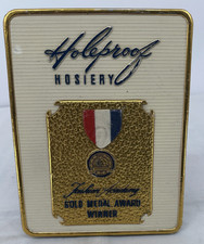 1950 Holeproof Hosiery Kirby-Cogeshall-Steinau Countertop Metal Sign