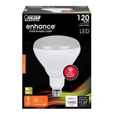 Feit Electric LED BR40 Bulb, 120W Equivalent, Dimmable, 1 Pack, Soft White