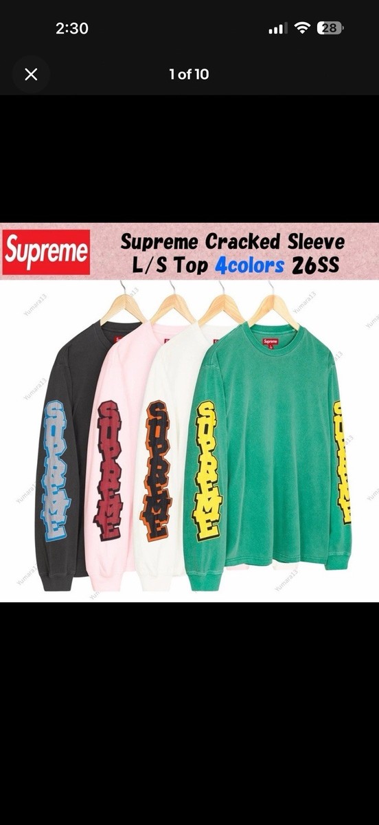 Supreme Cracked Sleeve L/S Top グリーン L Cracked Sleeve L/S Top - spring/summer 2026 - Supreme