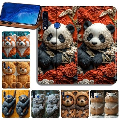 3D Ton Wald Kunst Leder Cover Case für Huawei P20/P30/P Smart/NOVA 5T Handy