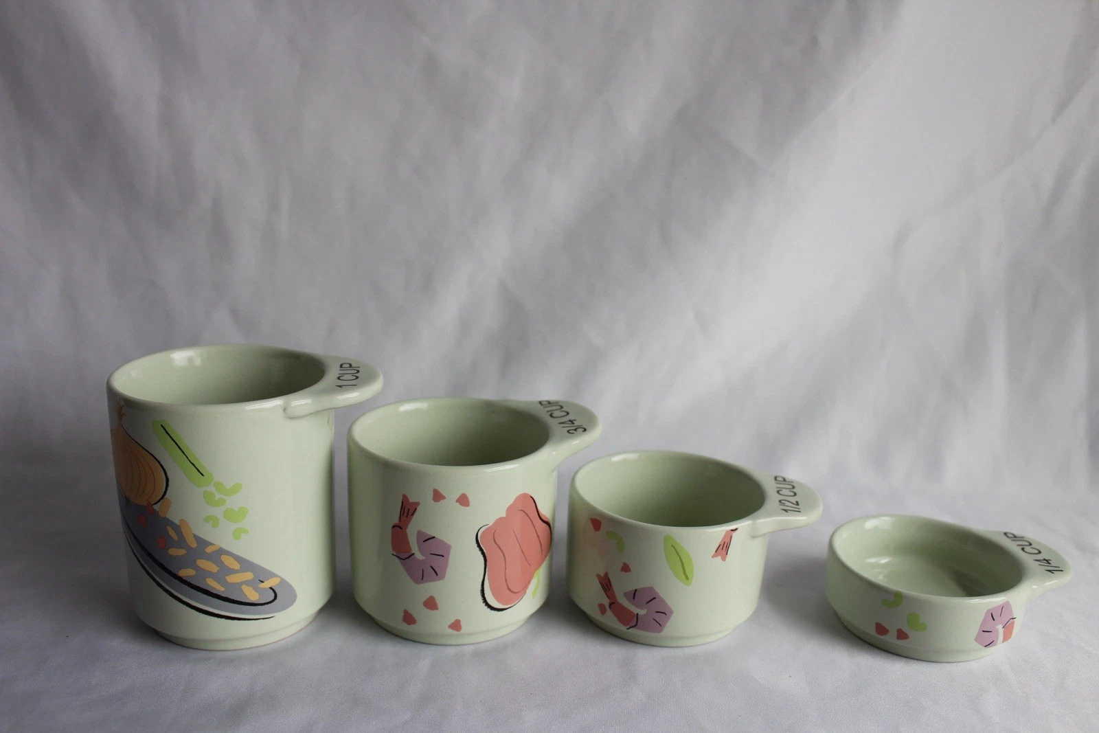 Disney Ceramic Measuring Cup Set Tiana Princess - Epcot Food And Wine