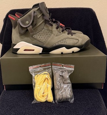 Nike Air Jordan 6 Travis Scott Olive Sz 10.5