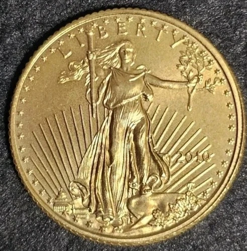 (2010) 1/10 oz American $5 Gold Eagle Coin Uncirculated Original Capsule