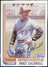 1982 Topps Baseball Mike Caldwell #378 NM