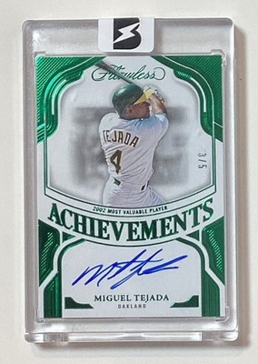 2025 Panini Flawless Miguel Tejada Achievements Auto EMERALD GREEN #/5 Athletics