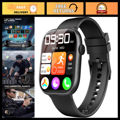 Fitness Smart Watch for Men & Women, 1.83'' HD Touchscreen, Bluetooth Calling, IP