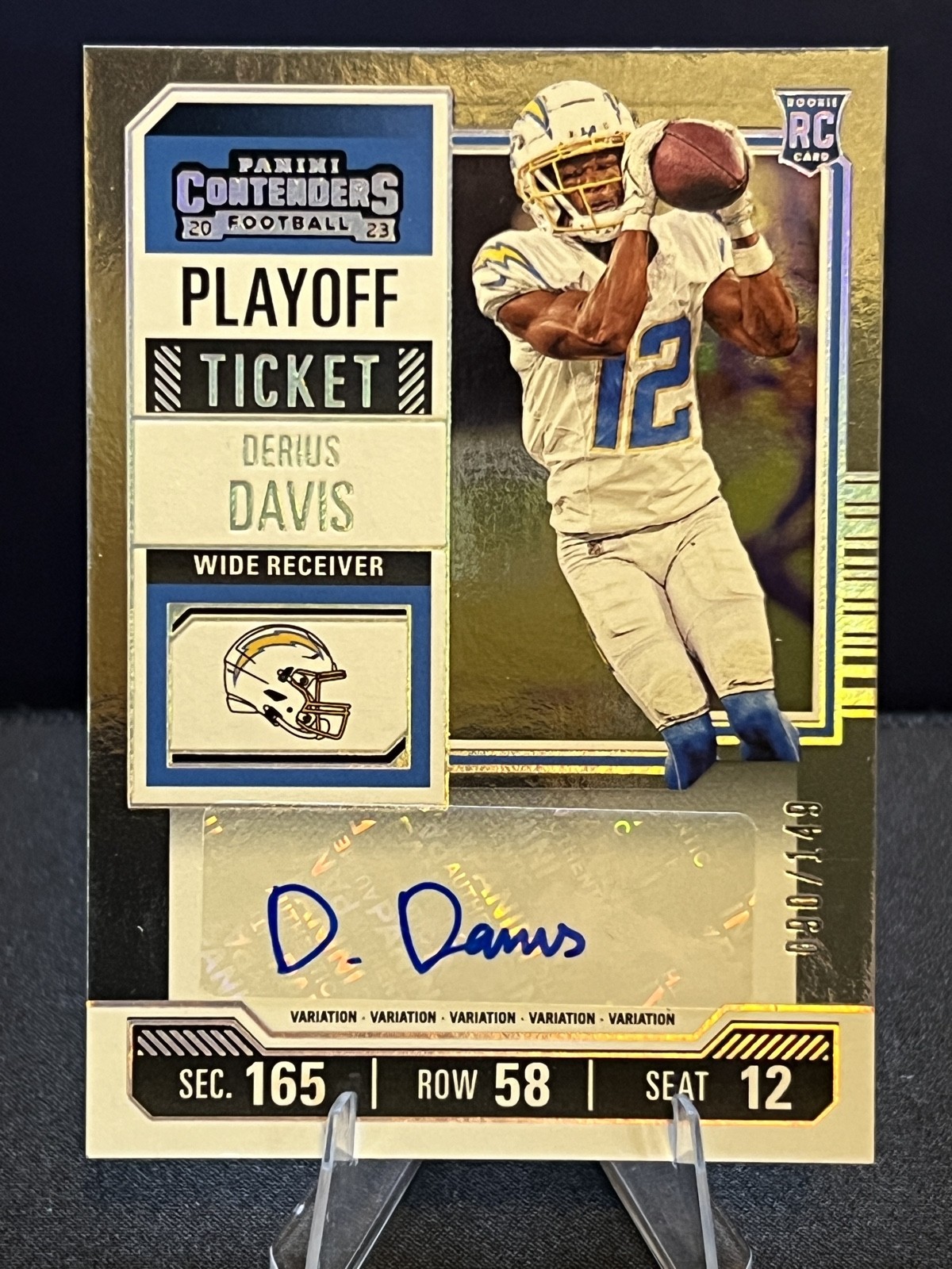 2023 Panini Contenders - Rookie Ticket Variation Derius Davis #147 Playoff...