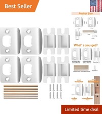 4 Pack Door Latch Plate-Stainless Steel Door Lock Plate Repair Kits-Standard ...