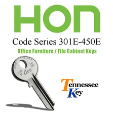 Hon Desk & File Cabinet keys / Select your key code / Series 301E - 450E