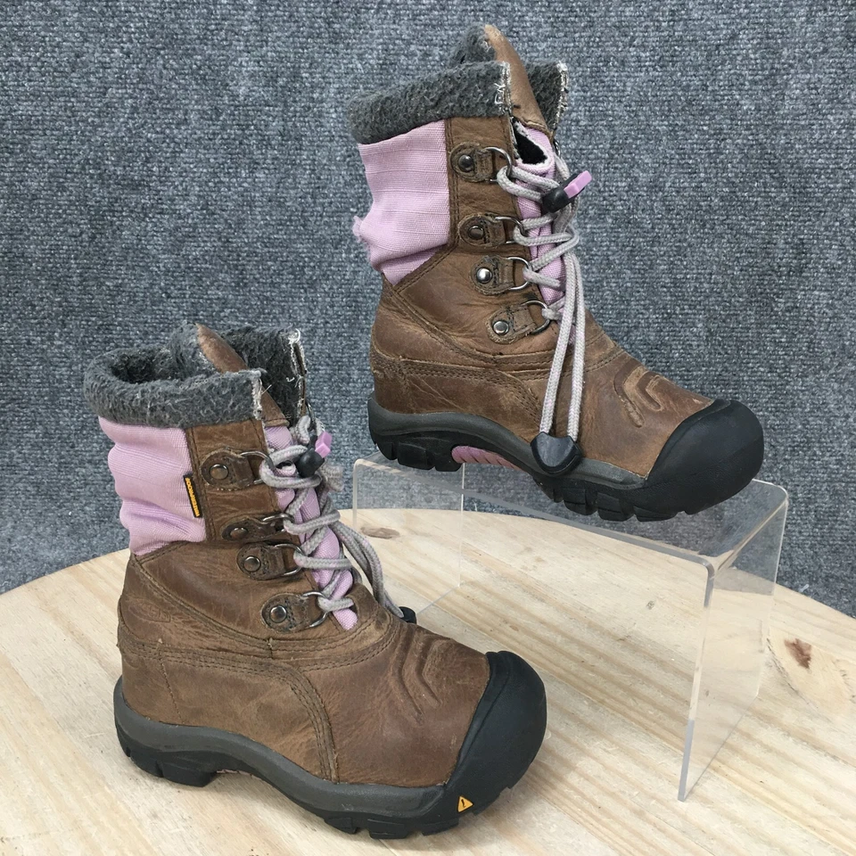 Keen Botas de Senderismo Niños 11 Impermeables Con Cordones Media Pantorrilla Marrón Púrpura Gris Foto 2 de 4