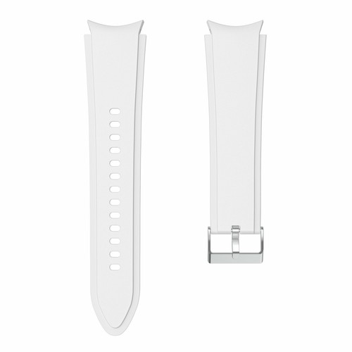 Bracelet Flexible Silicone 20mm for Samsung Galaxy Watch 4 Smart Watch and White - Zdjęcie 4 z 6