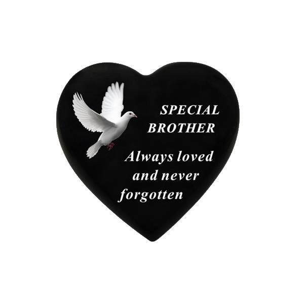Graveside Plaque Memorial Special Brother Heart & Dove Remembrance Ornament