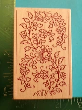 Stampa Rosa FLOWERING VINE Rubber Stamp G65-15