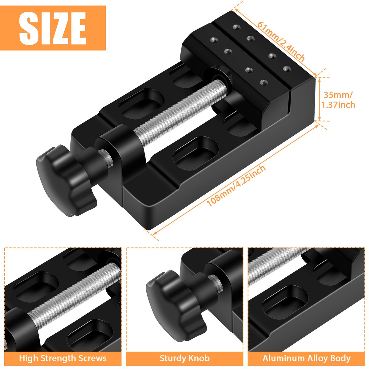 1.5'' Mini Bench Vise – Lightweight, Portable Clamp For Crafts, Jewelry & Small Projects