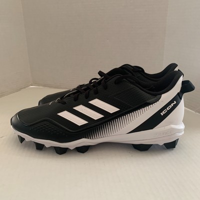 Adidas Men's Size 16 Icon 7 MD Molded Bounce Baseball Cleats S23915 Black White