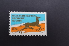 Massachusetts Archery Season Stamp 1970 $1.10 Unused