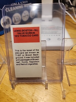 lewis 1912 tobacco card value LEWIS (BOSTON N.L.) REPRINT OF 1912 TOBACCO CARD RED BACK
