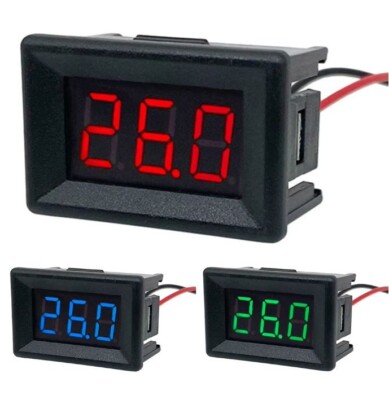 3-stelliges Mini-Digital LED Einbau-Voltmeter 4 bis 30V/DC, Zifferhöhe 9,2mm