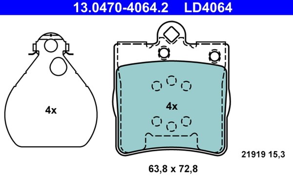 BremsbelÄGe DB T. W202/W203/W210 95-11 Keramik-image