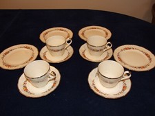 W.H. GRINDLEY CREAMPETAL  TEA SET   4 TRIOS   C.1936 - 1954