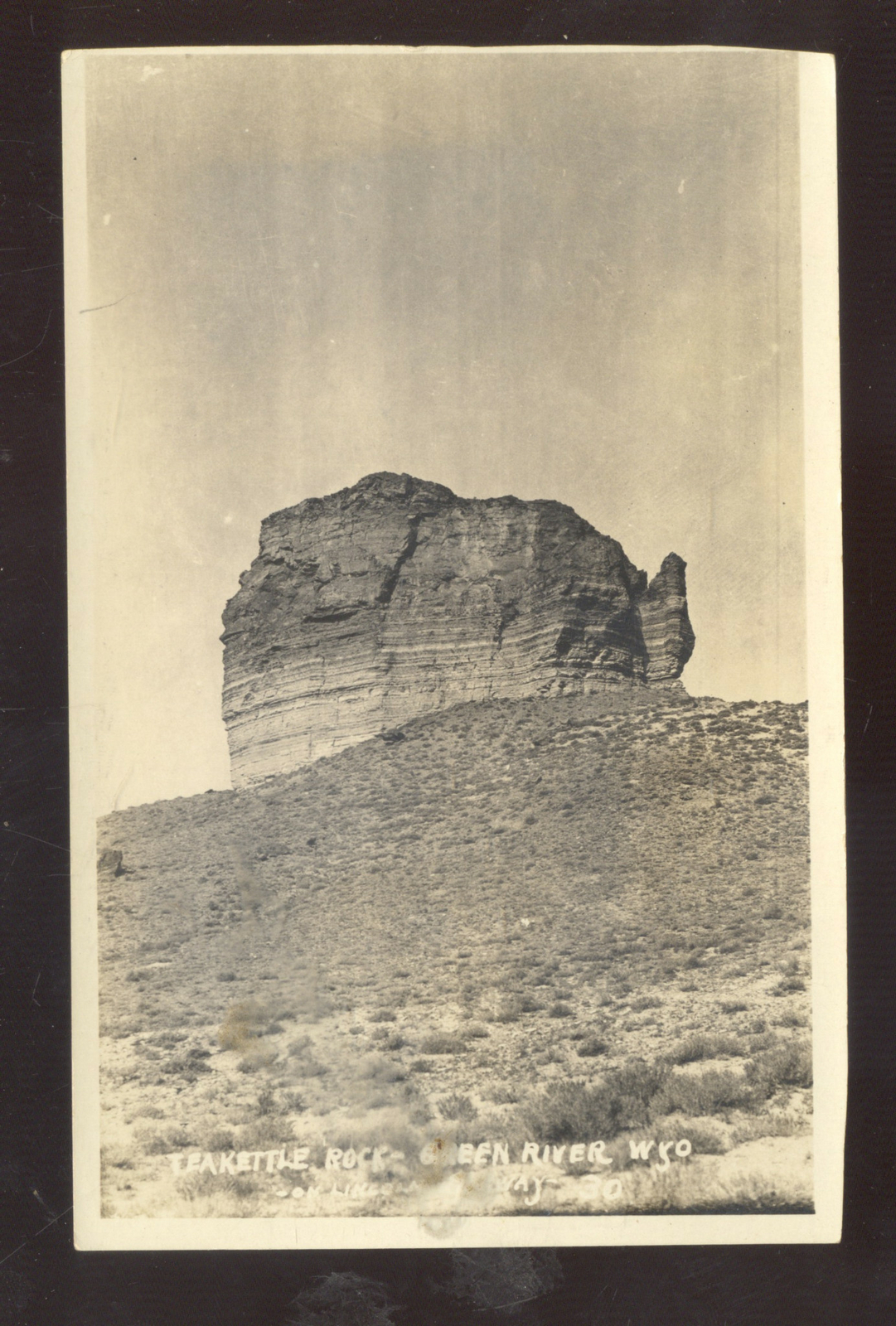 RPPC GREEN RIVER WYOMING TEAKETTLE ROCK ODD FORMATION REAL PHOTO