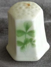 Vintage Collectible Porcelain Thimble - Clovers - VGC - PRETTY, COLLECT THIMBLE