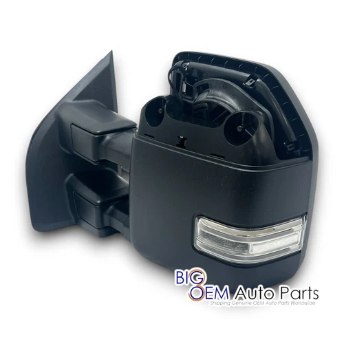 23 - 25 Ford Super Duty Driver Side Trailer Tow Mirror Power Telescopic Fold OEM