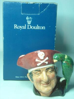 Royal Doulton LONG JOHN SILBER Schatztruhe Serie Charakter Krug D7138 verpackt