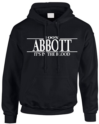 Abbott Surname Men's Hoodie Funny Name Family Hooded Sweatshirt Gift Hoody