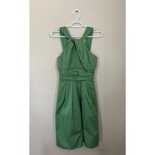 David's Bridal Womens Size 2 Green Halter Style Knee Length Bridesmaid Dress
