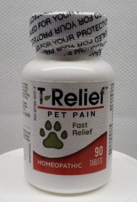 T-Relief Pet Pain Fast Relief Tablets for Dogs Cats 90ct Joint & Muscle - 06/29