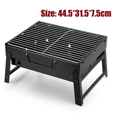 BBQ Grill Charcoal Barbecue Grill Foldable Stainless Steel Outdoor Yard Camping