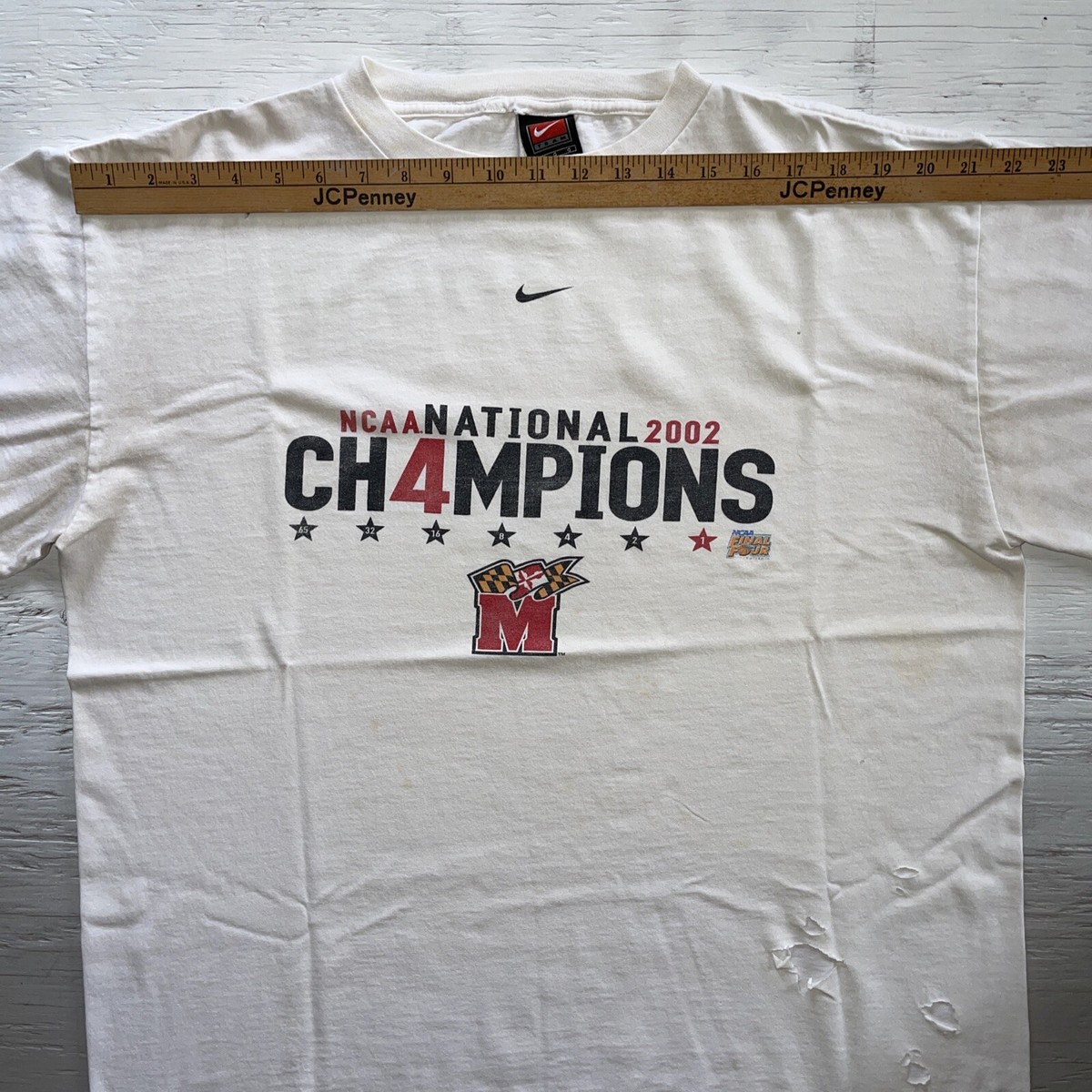 Distressed 2002 Nike Center Swoosh Maryland National Distressed 2002 Nike Center Swoosh Maryland National